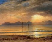 阿尔伯特 比尔施塔特 : Sunset Over A Mountain Lake